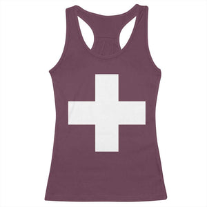 Swiss Vintage Cross Flag Switzerland Racerback Tank Top