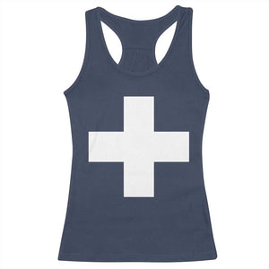 Swiss Vintage Cross Flag Switzerland Racerback Tank Top