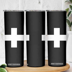 Swiss Vintage Cross Flag Switzerland Skinny Tumbler TS10 Print Your Wear