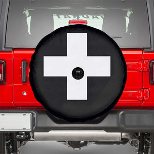 Swiss Vintage Cross Flag Switzerland Spare Tire Cover TS10 Black Print Your Wear