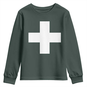 Swiss Vintage Cross Flag Switzerland Youth Sweatshirt