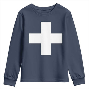 Swiss Vintage Cross Flag Switzerland Youth Sweatshirt
