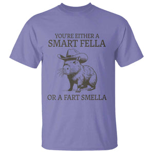 Funny Capybara T Shirt Retro Smart Fella Capybara Vintage 90s TS10 Violet Print Your Wear