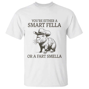 Funny Capybara T Shirt Retro Smart Fella Capybara Vintage 90s TS10 White Print Your Wear