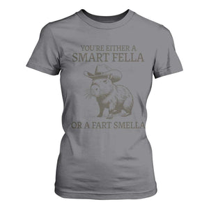 Funny Capybara T Shirt For Women Retro Smart Fella Capybara Vintage 90s TS10 Charcoal Print Your Wear