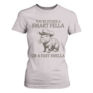 Funny Capybara T Shirt For Women Retro Smart Fella Capybara Vintage 90s TS10 Ice Gray Print Your Wear