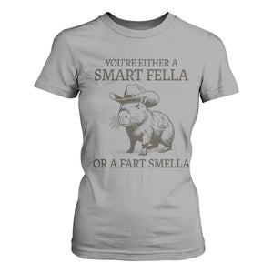 Funny Capybara T Shirt For Women Retro Smart Fella Capybara Vintage 90s TS10 Sport Gray Print Your Wear