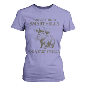 Funny Capybara T Shirt For Women Retro Smart Fella Capybara Vintage 90s TS10 Violet Print Your Wear