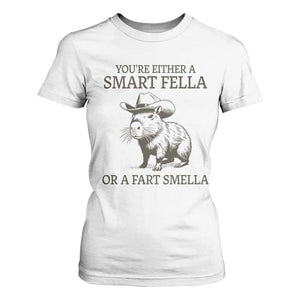 Funny Capybara T Shirt For Women Retro Smart Fella Capybara Vintage 90s TS10 White Print Your Wear