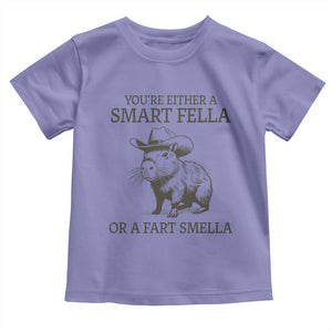 Funny Capybara Toddler T Shirt Retro Smart Fella Capybara Vintage 90s TS10 Violet Print Your Wear