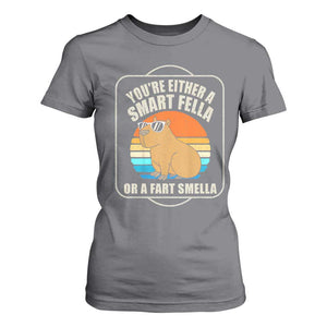 Funny Capybara T Shirt For Women Vintage Retro Rodent Dont Be Worry Be Capy TS10 Charcoal Print Your Wear