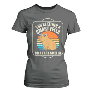 Funny Capybara T Shirt For Women Vintage Retro Rodent Dont Be Worry Be Capy TS10 Dark Heather Print Your Wear