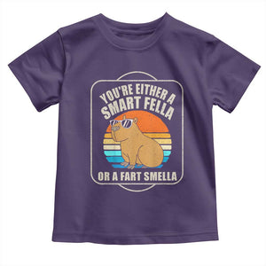 Funny Capybara Toddler T Shirt Vintage Retro Rodent Dont Be Worry Be Capy TS10 Purple Print Your Wear
