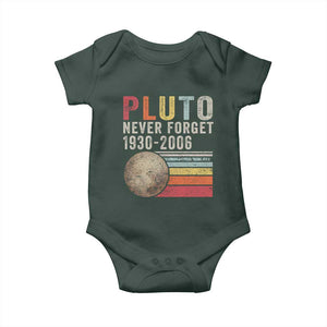 Never Forget Pluto Baby Onesie Retro Style Funny Space Science TS10 Print Your Wear