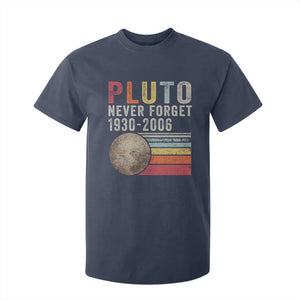 Never Forget Pluto T Shirt For Kid Retro Style Funny Space Science TS10 Navy Print Your Wear