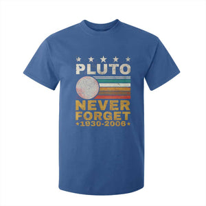 Never Forget Pluto T Shirt For Kid Retro Style Funny Space Science 1930-2006 TS10 Royal Blue Print Your Wear