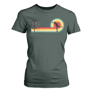 Disc Golf Retro T Shirt For Women Vintage Frisbee Golf Player TS10 Dark Forest Green Print Your Wear