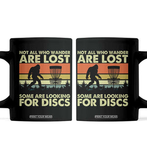 Funny Disc Golf Bigfoot Coffee Mug Vintage Sasquatch Sports Golfer Dad Frisbee TS10 Black Print Your Wear