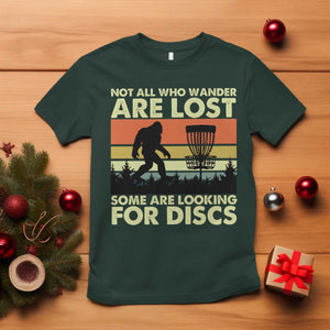 Funny Disc Golf Bigfoot T Shirt Vintage Sasquatch Sports Golfer Dad Frisbee TS10 Dark Forest Green Print Your Wear