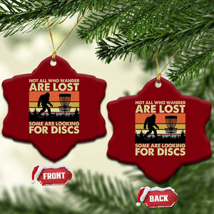 Funny Disc Golf Bigfoot Ceramic Ornament Vintage Sasquatch Sports Golfer Dad Frisbee TS10 Print Your Wear