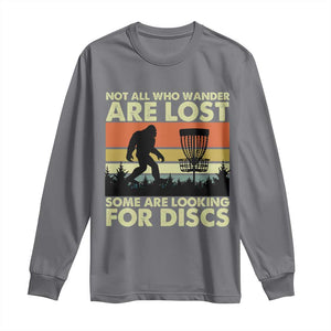 Funny Disc Golf Bigfoot Long Sleeve Shirt Vintage Sasquatch Sports Golfer Dad Frisbee TS10 Charcoal Print Your Wear