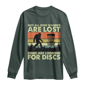Funny Disc Golf Bigfoot Long Sleeve Shirt Vintage Sasquatch Sports Golfer Dad Frisbee TS10 Dark Forest Green Print Your Wear