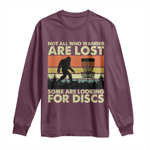 Funny Disc Golf Bigfoot Long Sleeve Shirt Vintage Sasquatch Sports Golfer Dad Frisbee TS10 Maroon Print Your Wear