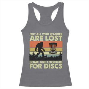 Funny Disc Golf Bigfoot Racerback Tank Top Vintage Sasquatch Sports Golfer Dad Frisbee - Print Your Wear