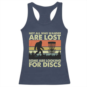 Funny Disc Golf Bigfoot Racerback Tank Top Vintage Sasquatch Sports Golfer Dad Frisbee - Print Your Wear