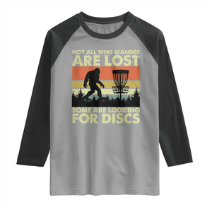 Funny Disc Golf Bigfoot Raglan Shirt Vintage Sasquatch Sports Golfer Dad Frisbee TS10 Sport Gray Black Print Your Wear