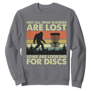 Funny Disc Golf Bigfoot Sweatshirt Vintage Sasquatch Sports Golfer Dad Frisbee TS10 Charcoal Print Your Wear