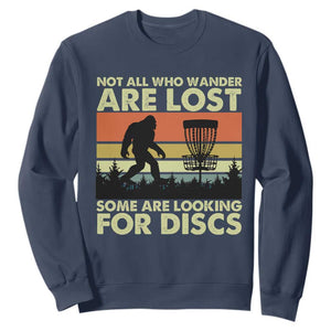 Funny Disc Golf Bigfoot Sweatshirt Vintage Sasquatch Sports Golfer Dad Frisbee TS10 Navy Print Your Wear