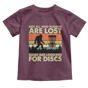 Funny Disc Golf Bigfoot Toddler T Shirt Vintage Sasquatch Sports Golfer Dad Frisbee TS10 Maroon Print Your Wear