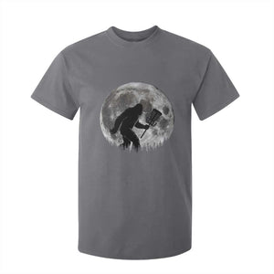 Disc Golf Bigfoot T Shirt For Kid Funny Cool Full Moon & Trees Sasquatch TS10 Charcoal Print Your Wear