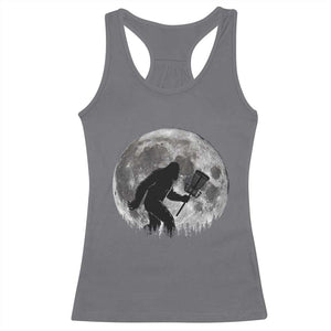 Disc Golf Bigfoot Racerback Tank Top Funny Cool Full Moon & Trees Sasquatch - Print Your Wear
