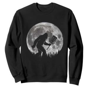 Disc Golf Bigfoot Sweatshirt Funny Cool Full Moon & Trees Sasquatch TS10 Black Print Your Wear