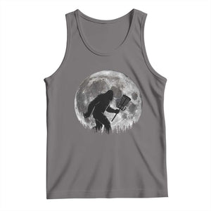 Disc Golf Bigfoot Tank Top Funny Cool Full Moon & Trees Sasquatch - Print Your Wear