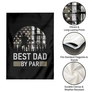 Disc Golf Best Dad By Par Garden Flag Funny Sports Golfer Frisbee Camo American Flag TS10 Print Your Wear