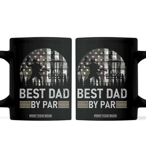 Disc Golf Best Dad By Par Coffee Mug Funny Sports Golfer Frisbee Camo American Flag TS10 Black Print Your Wear