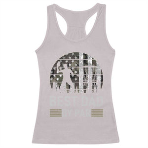 Disc Golf Best Dad By Par Racerback Tank Top Funny Sports Golfer Frisbee Camo American Flag TS10 Ice Gray Print Your Wear