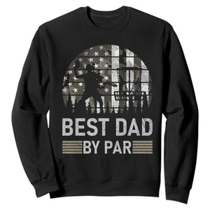 Disc Golf Best Dad By Par Sweatshirt Funny Sports Golfer Frisbee Camo American Flag TS10 Black Print Your Wear