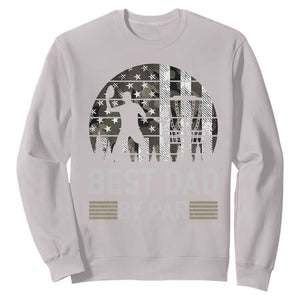 Disc Golf Best Dad By Par Sweatshirt Funny Sports Golfer Frisbee Camo American Flag TS10 Ice Gray Print Your Wear