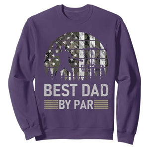 Disc Golf Best Dad By Par Sweatshirt Funny Sports Golfer Frisbee Camo American Flag TS10 Purple Print Your Wear