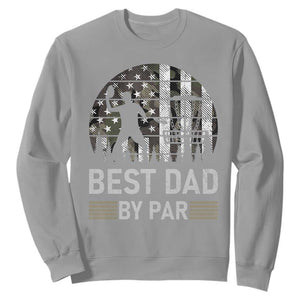 Disc Golf Best Dad By Par Sweatshirt Funny Sports Golfer Frisbee Camo American Flag TS10 Sport Gray Print Your Wear