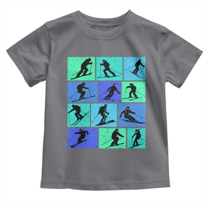 Skiing Toddler T Shirt for Skiers Wintersport Ski Snowboard TS10 Charcoal Print Your Wear