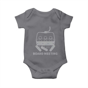 Funny Skiing Baby Onesie Snowboard Meeting Gift TS10 Charcoal Print Your Wear