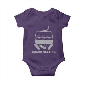 Funny Skiing Baby Onesie Snowboard Meeting Gift TS10 Purple Print Your Wear