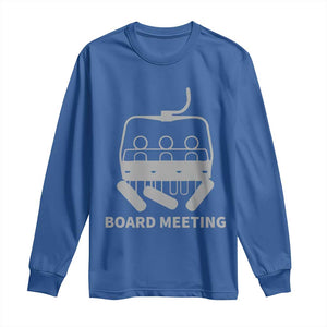 Funny Skiing Long Sleeve Shirt Snowboard Meeting Gift TS10 Royal Blue Print Your Wear
