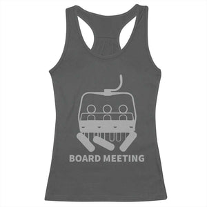 Funny Skiing Racerback Tank Top Snowboard Meeting Gift TS10 Dark Heather Print Your Wear