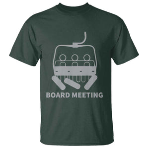 Funny Skiing T Shirt Snowboard Meeting Gift TS10 Dark Forest Green Print Your Wear